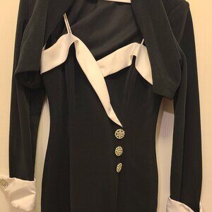 Junior’s dressy Betsy & Adam After 5 Black Dress w/ jacket